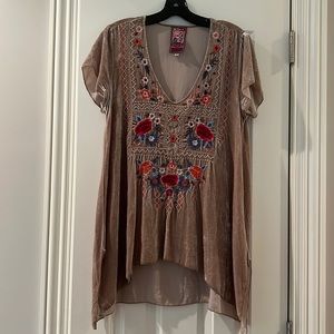 Johnny Was velvet tunic. Great condition.